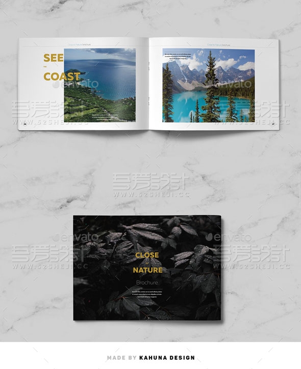 自然风景摄影写真小册子画册模板