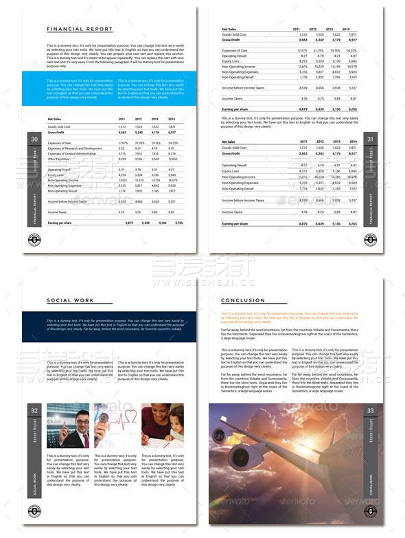 企业数据统计分析企业宣传画册模板