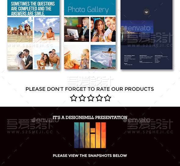 高端大气酒店及度假村信息小册子模板