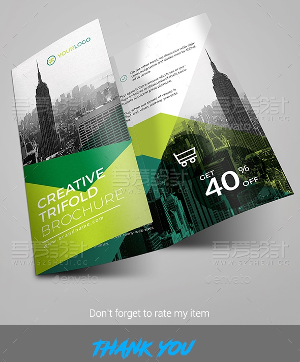 高端大气企业3折页模板（2款颜色）