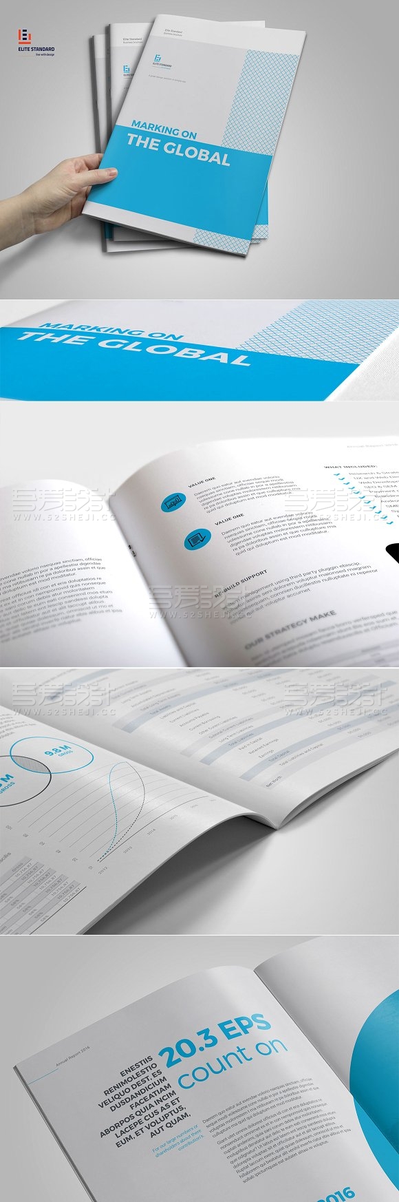 28页简约大气企业画册模板