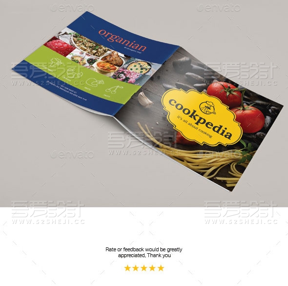 创意餐饮宣传画册模板