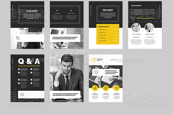 简约欧美风格企业宣传画册模板