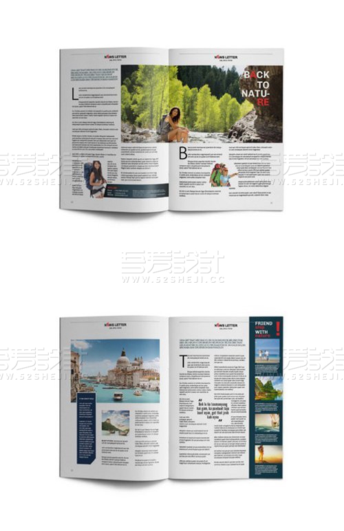 14页徒步旅行画册模板