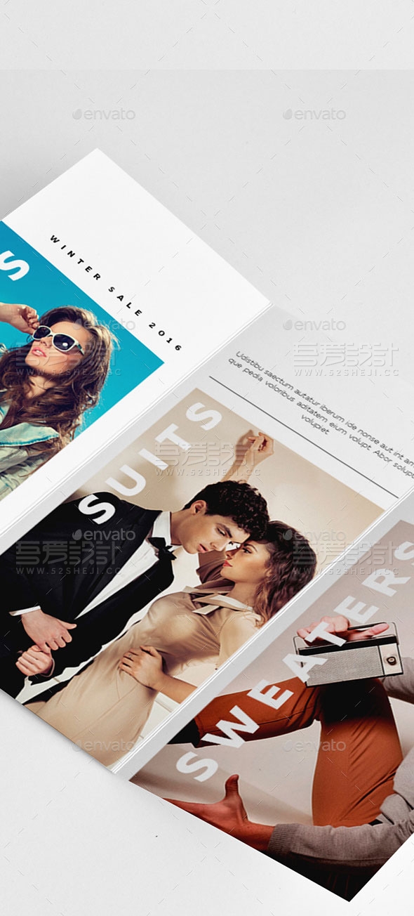 产品展示三折页模板