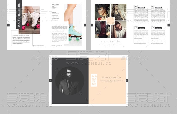 服装展示杂志宣传画册模板