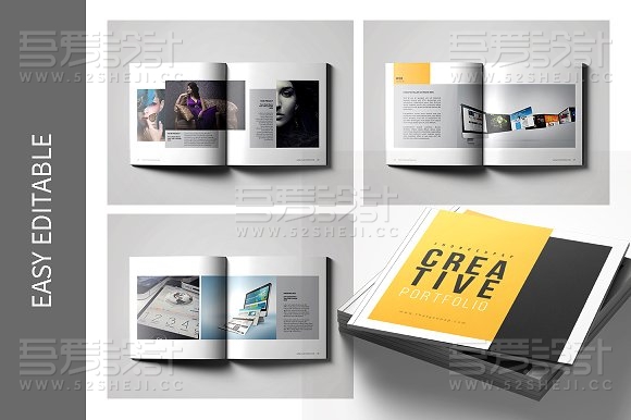 方形高端大气家具展示画册模板