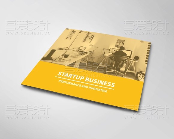 12页公司介绍团队合作画册模板