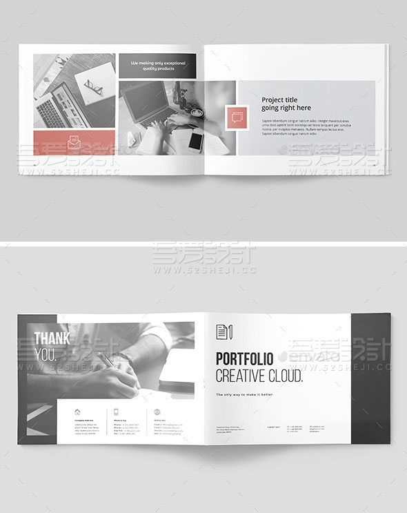 黑红双色欧美风格企业宣传画册模板