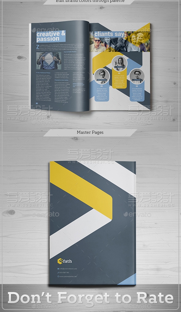 欧美风格创意画册模板