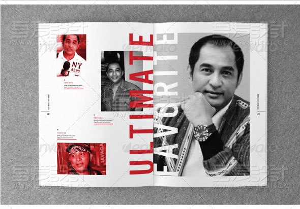 红色高端大气团队介绍画册模板