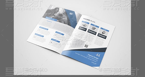 团队介绍企业对折页模板