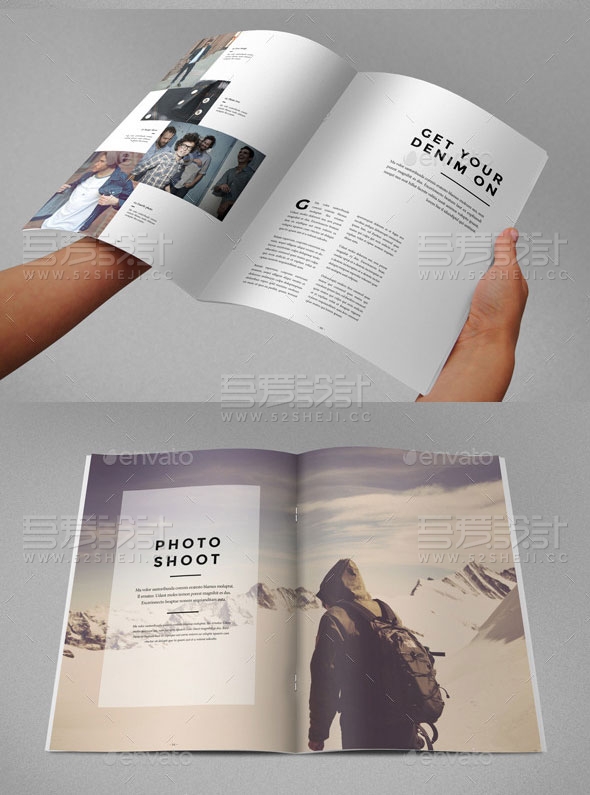 简约风格杂志宣传画册模板