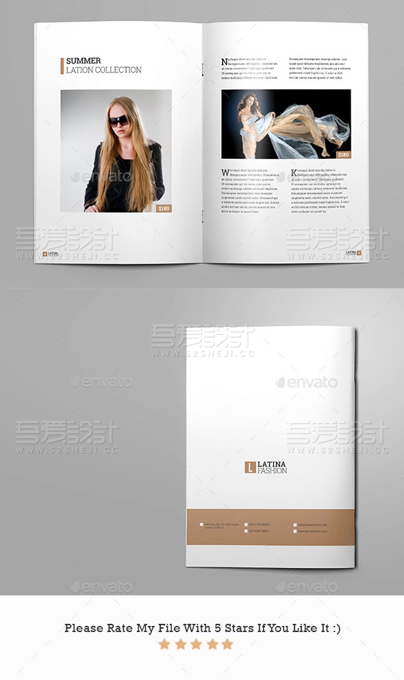 奢侈品服装包包鞋子展示宣传画册模板