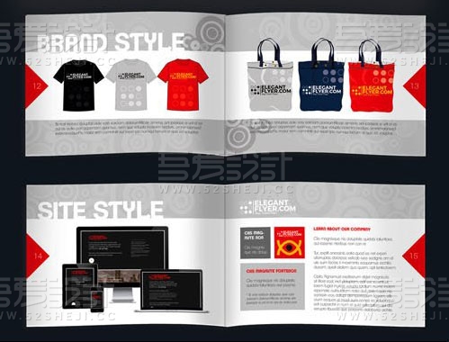 高端大气横板创意画册模板