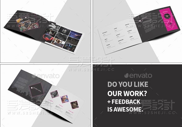 高端欧美风格横板创意企业宣传画册模板