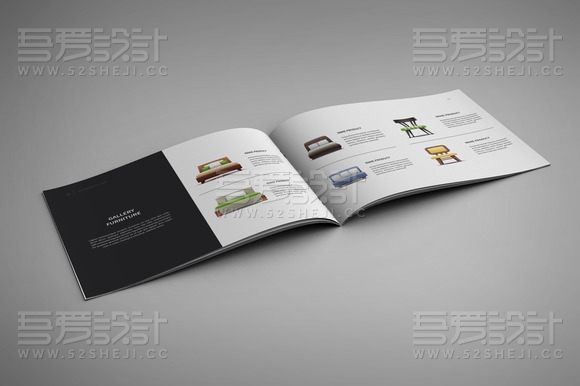 简约大气家具画册模板