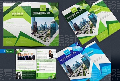 创意企业介绍折页模板