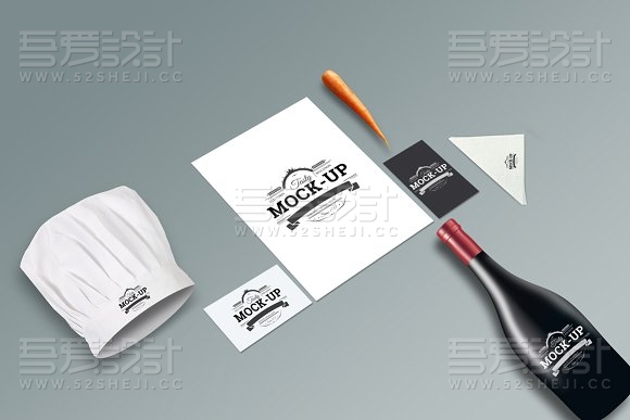 餐饮行业VI智能贴图样机模板