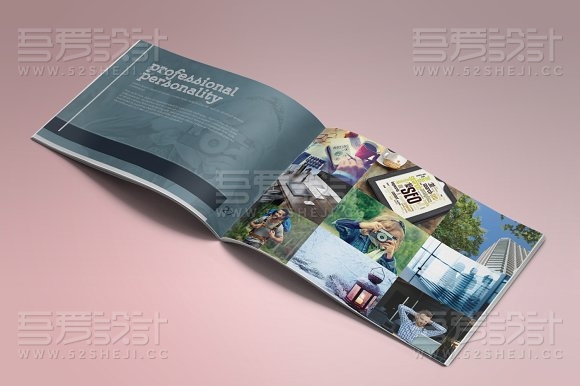 高端大气企业通用横板画册模板