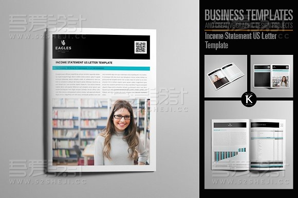 企业收入报表画册模板