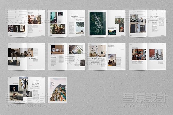 人物摄影杂志画册模板