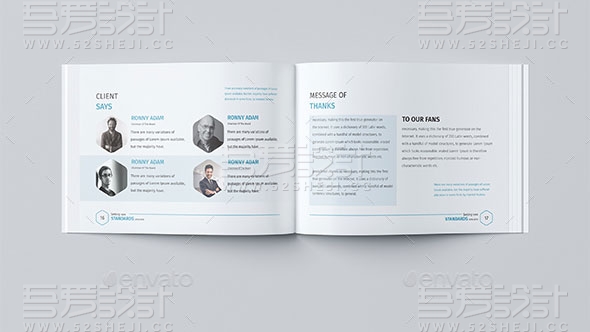 横板创意企业宣传画册模板