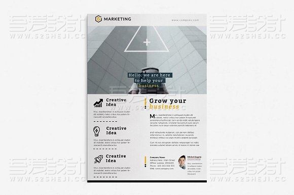 高端大气简约单页模板