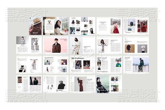 40页高端大气时尚摄影杂志画册模板