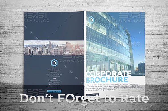 简约欧美风格企业宣传画册模板