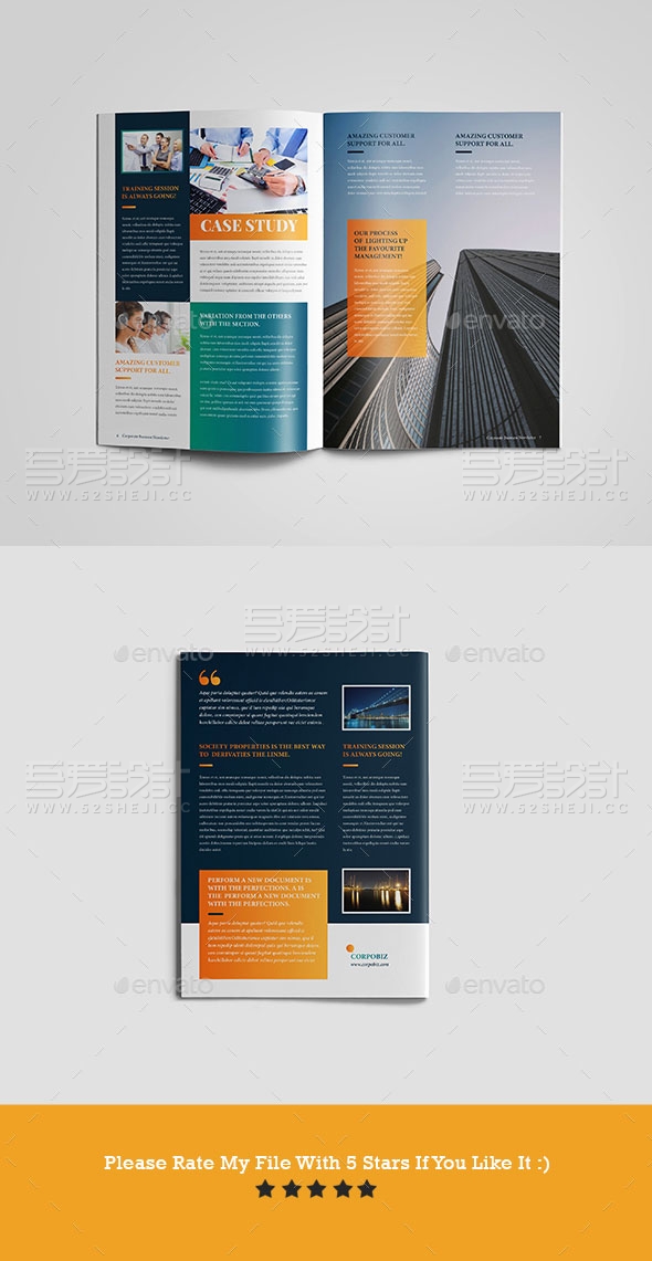 高端欧美风格企业宣传画册模板