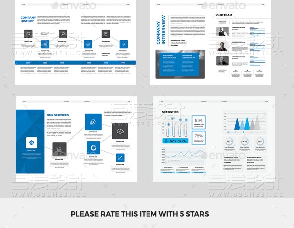 高端欧美风企业通用画册模板
