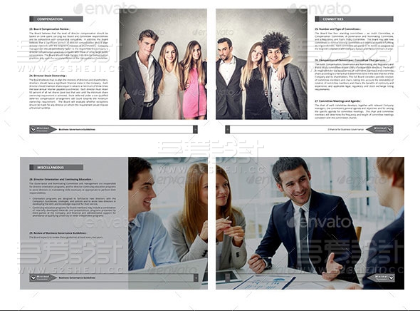 高端大气横板企业介绍团队介绍画册模板