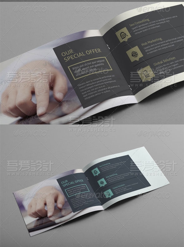 横板高端大气企业宣传画册模板