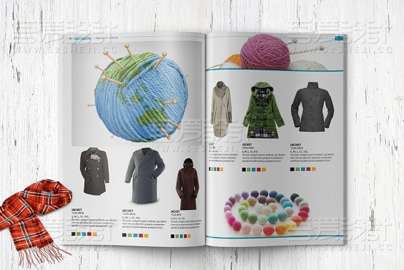 户外旅游服装介绍画册模板