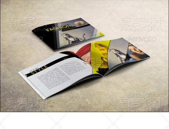 横板时装展示创意宣传画册模板