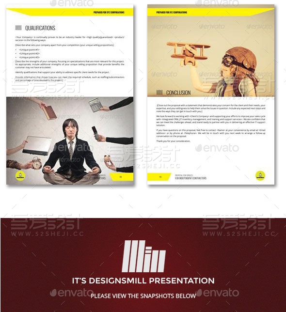 欧美风高端大气企业宣传画册模板