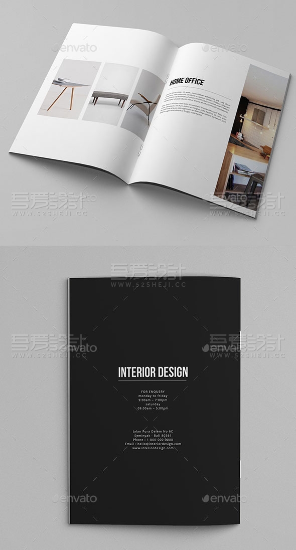 简约大气家具展示画册模板
