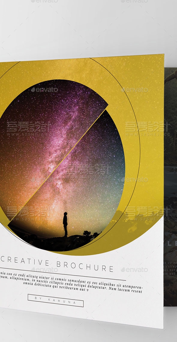 创意企业三折页模板