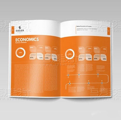 橙色业务演示产品展示画册模板