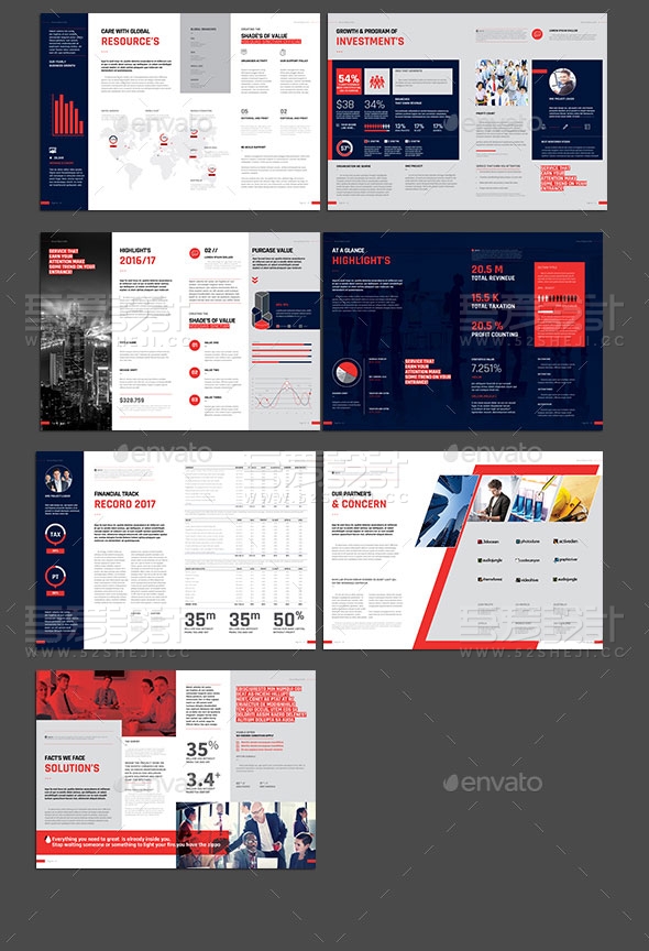 简约大气企业宣传画册模板