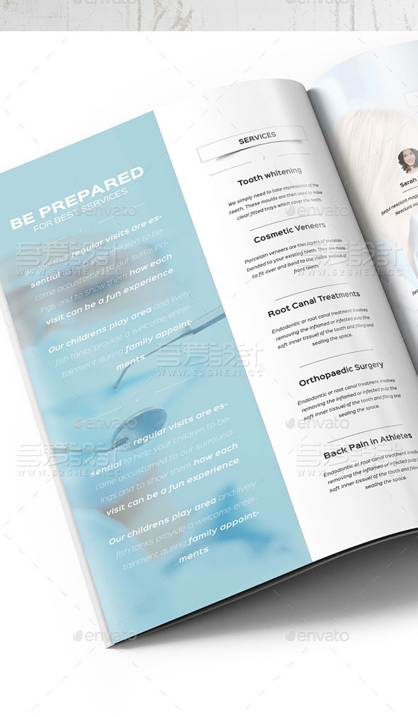 医用多用途横向小册子画册模板