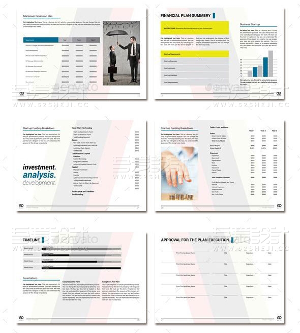 高端欧美风格横板企业宣传画册模板