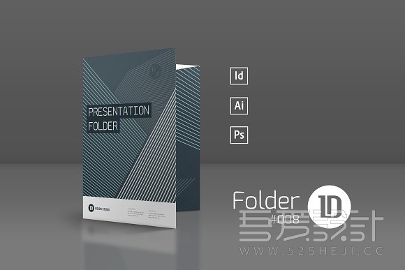 A4+美国信纸尺寸办公文件夹indesign模板