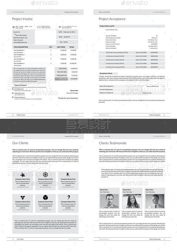 黑白杂志风格企业宣传画册模板