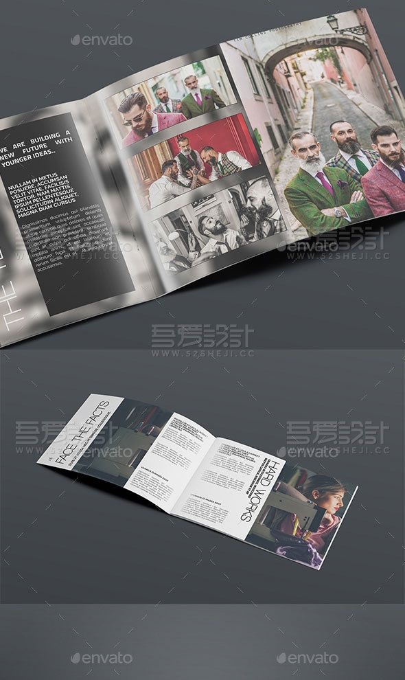 欧美风格企业通用画册模板