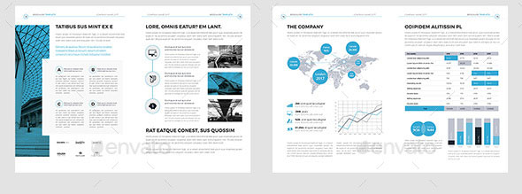 蓝色创意企业画册模板
