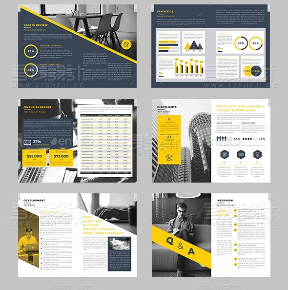 简约大气企业年度报告宣传画册模板