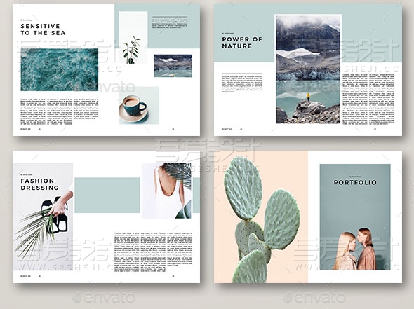 植物摄影杂志宣传画册模板