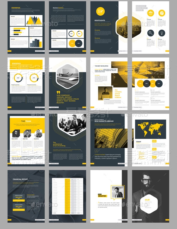 创意欧美风格企业宣传画册模板